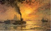 Moran, Edward New York Harbor Spain oil painting artist